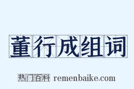 董行成组词是什么意思的图片